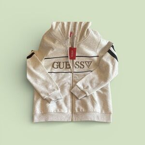 GUESS woman Light Gray Zip-Up Hoodie